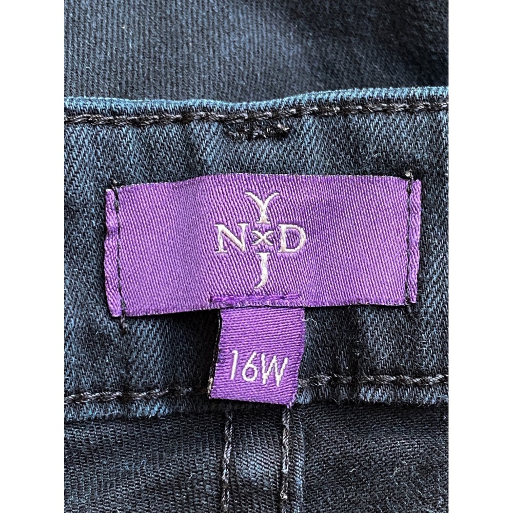 NYDJ Ira Relaxed Ankle Jeans 16W Black Lift Tuck Slimming Stretch Denim W77Z1502 - Picture 9 of 13